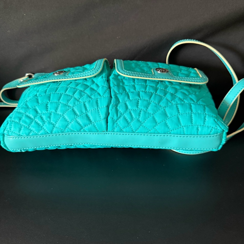 Vera Bradley Retired Cest la Vie Crossbody Bag Teal Turquoise - Picture 7 of 9